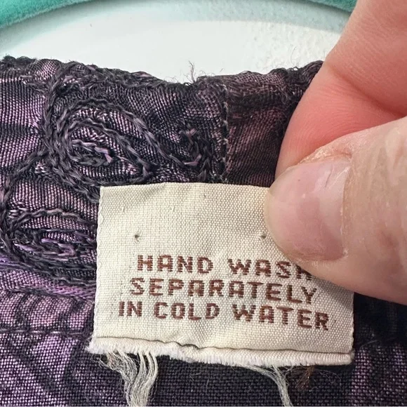 Vintage 1990’s Magic Embroidered Purple Maxi Tank Dress And Shrug Set L Boho - Picture 9 of 12